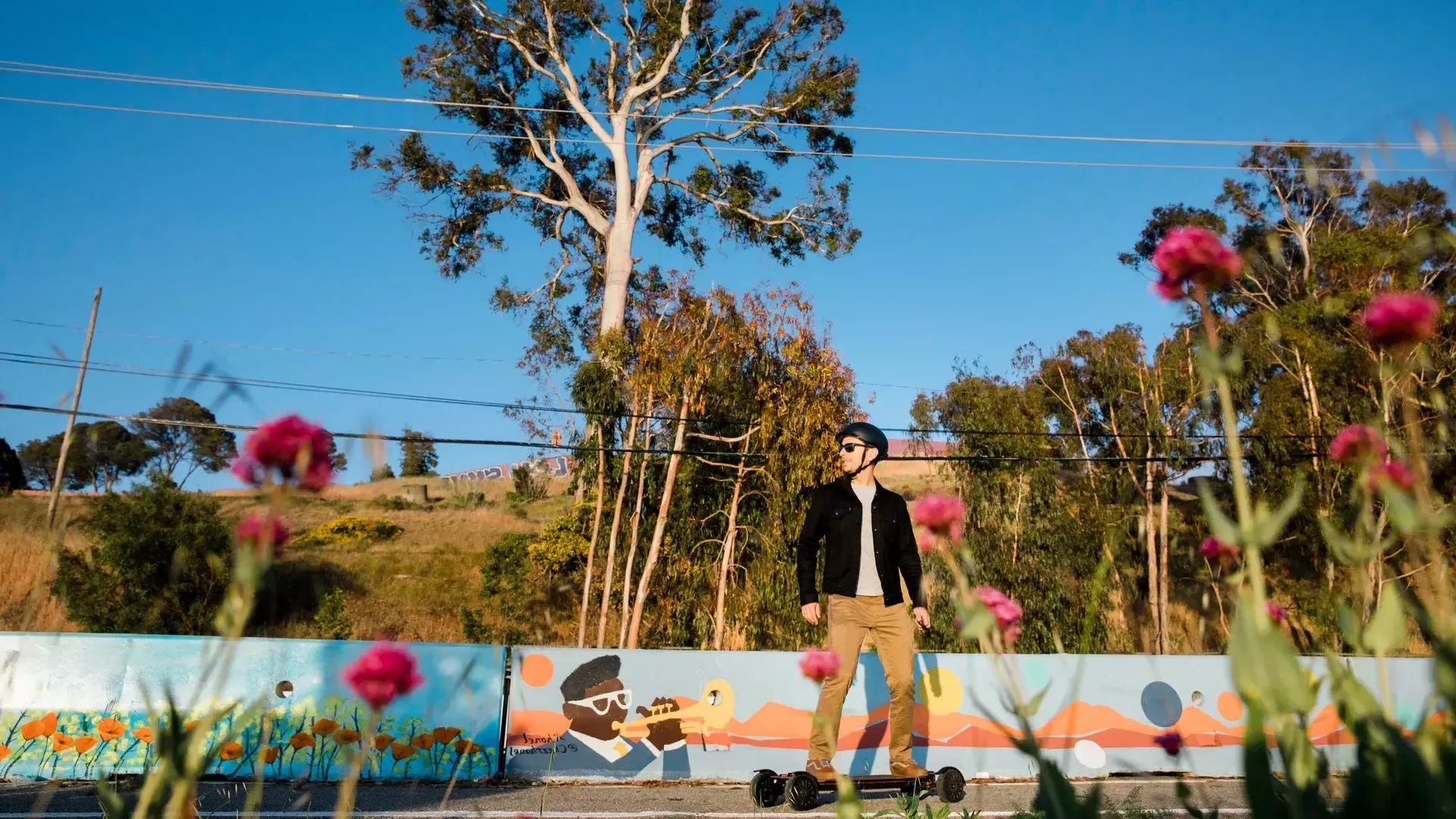 Skateur dans le quartier de Bayview.